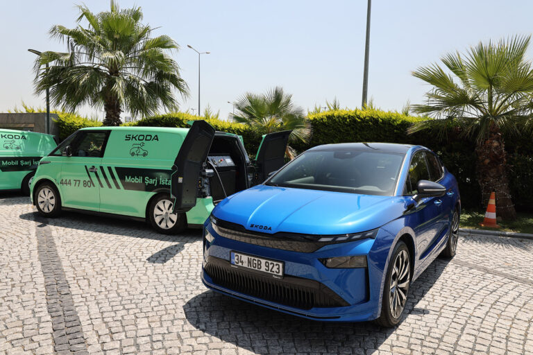 Škoda mobil şarj hizmeti şehirlerde yoğun ilgi gördü