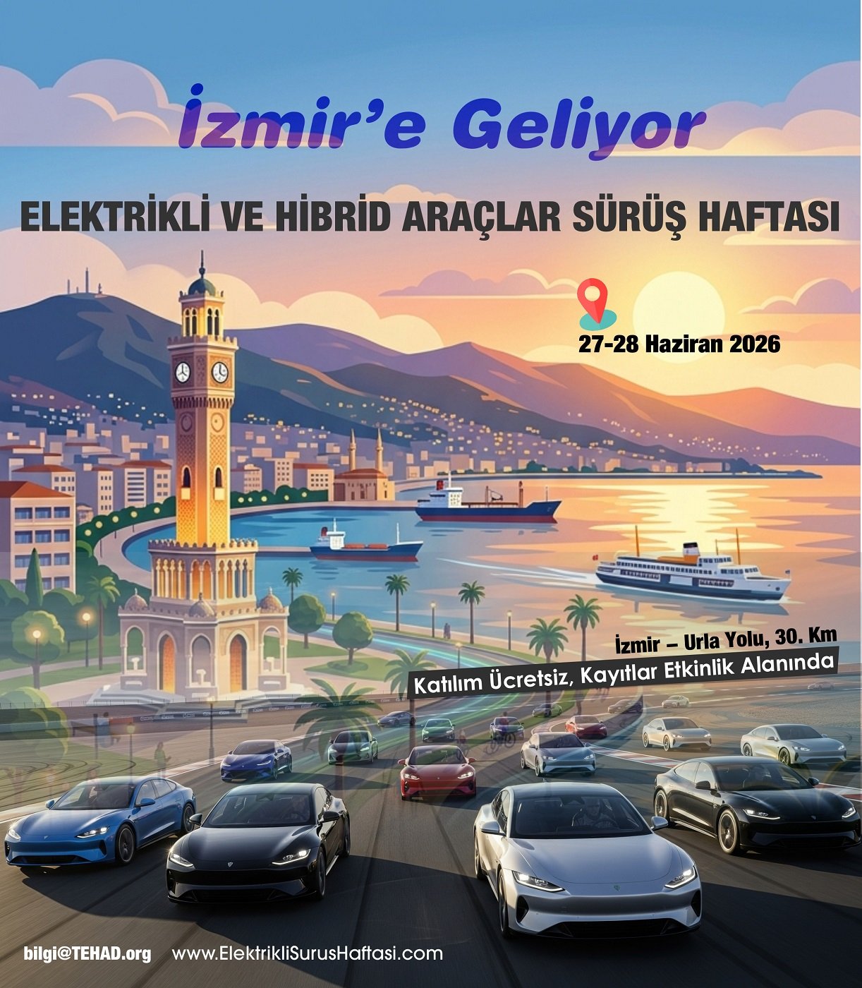 Elektrikli ve Hibrit Sürüş Haftası İzmir Güzelbahçe’de düzenlenecek