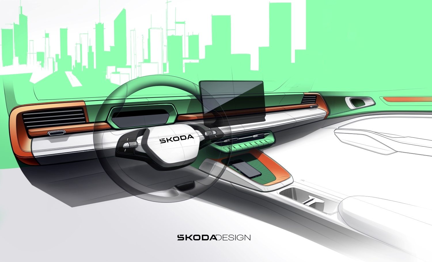 Škoda Epiq’in Kabininden İlk İpuçları GeldiŠkoda Epiq’in Kabininden İlk İpuçları Geldi