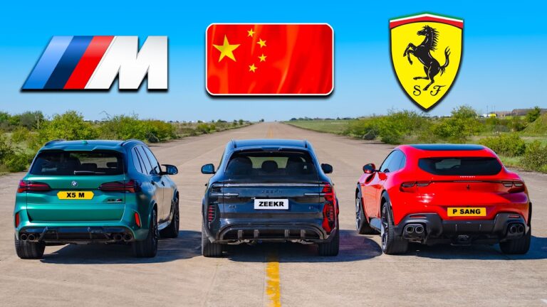Ferrari Purosangue v BMW X5 M v China’s CRAZIEST SUV: DRAG RACE